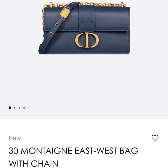 Dior 30 Montaigne East-West Bag with chain - Picture 1 of 3